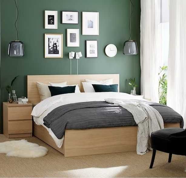 Ikea MALM cama 140x200 cm + 2xCómoda + Colchão + 4xCaixa arrumação