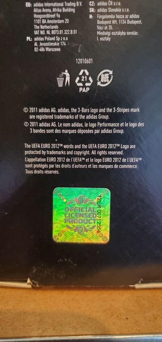 Piłka Adidas TANGO 12 Euro 2012