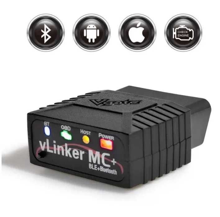 Сканер диагностический OBD2 VGate vLinker MC BT3.0\MC+ WiFi.