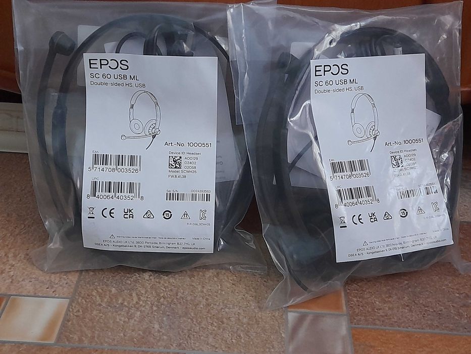 Навушники Epos SC 60 USB ML (1000551). НОВІ. 2 шт.