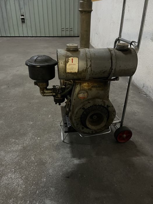 Motor de rega a gasolina ( reliquia ) em pleno a funcionar