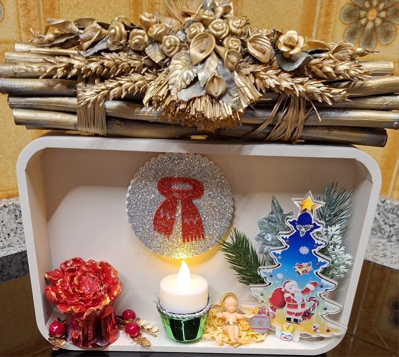 Belo arranjo para a quadra de Natal