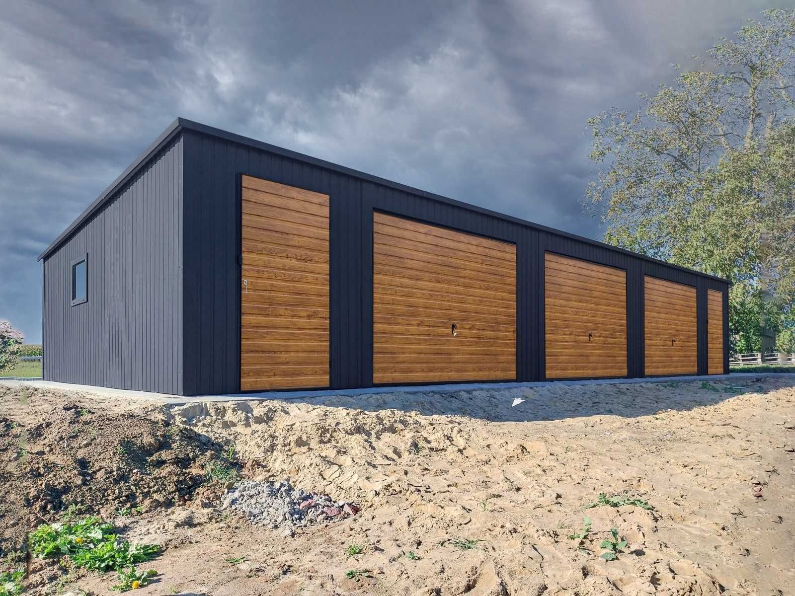 Garaż blaszany Halas stalowa 15x7, Producent na wymiar, garaże i hale