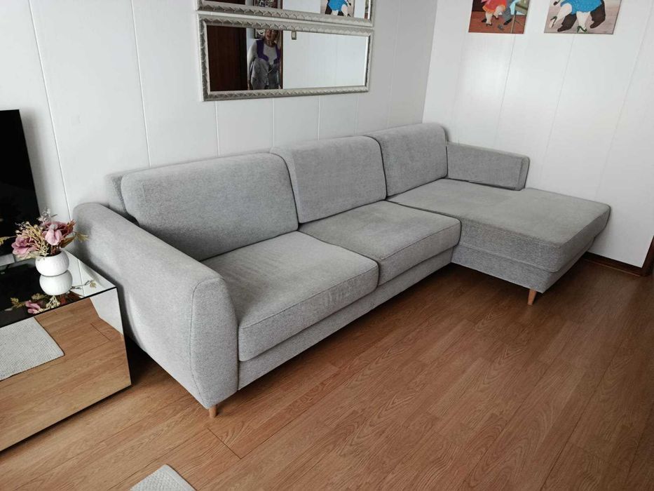 Sofá chaise longue, como novo com garantia, IKEA