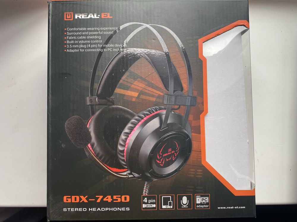 Навушники Real-El GDX-7450 Black-Red