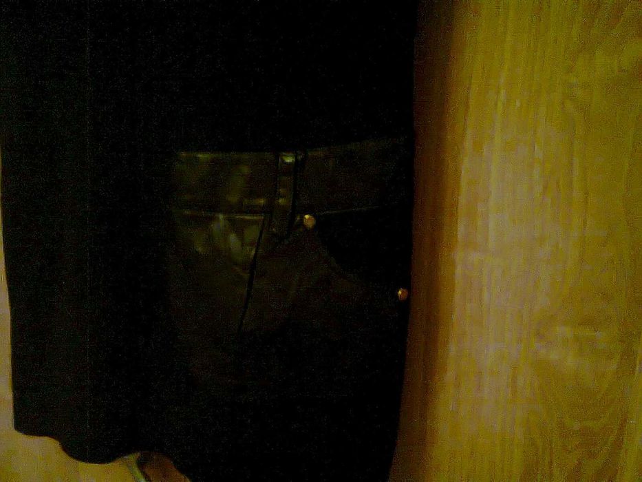 Bluzka czarna bawełniana ze skórą YOU &YOU.