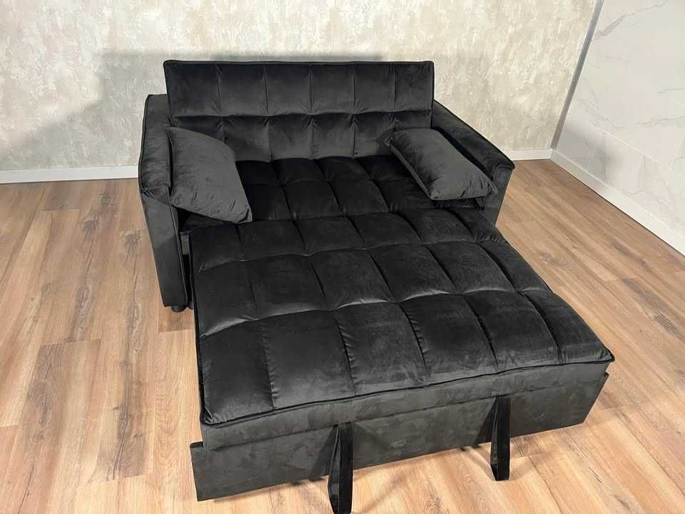 novo sofá-cama de veludo preto - envió gratis
