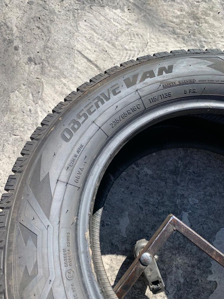 Шини 235/65 R16C Toyo зима, 7,7-8,8мм 2022року 235 65 16C