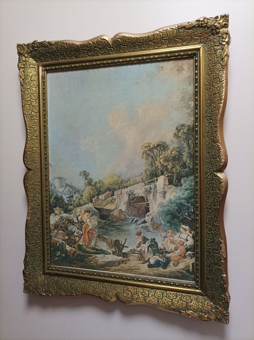 Quadro muito antigo de origem francesa com mais de 60 anos