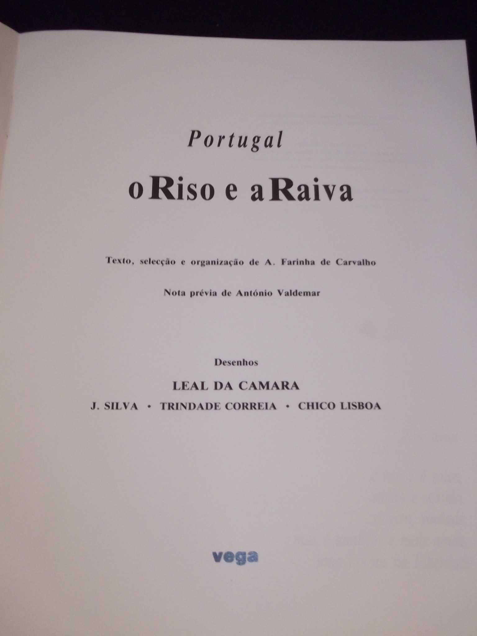 Livro Portugal o riso e a raiva Leal da Camara Vega 1ª edição