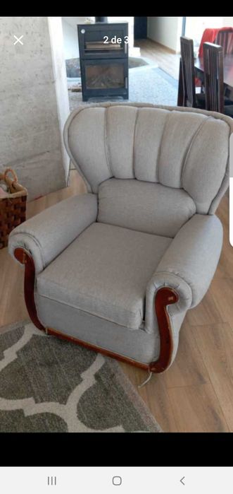 Sofá cama e poltrona