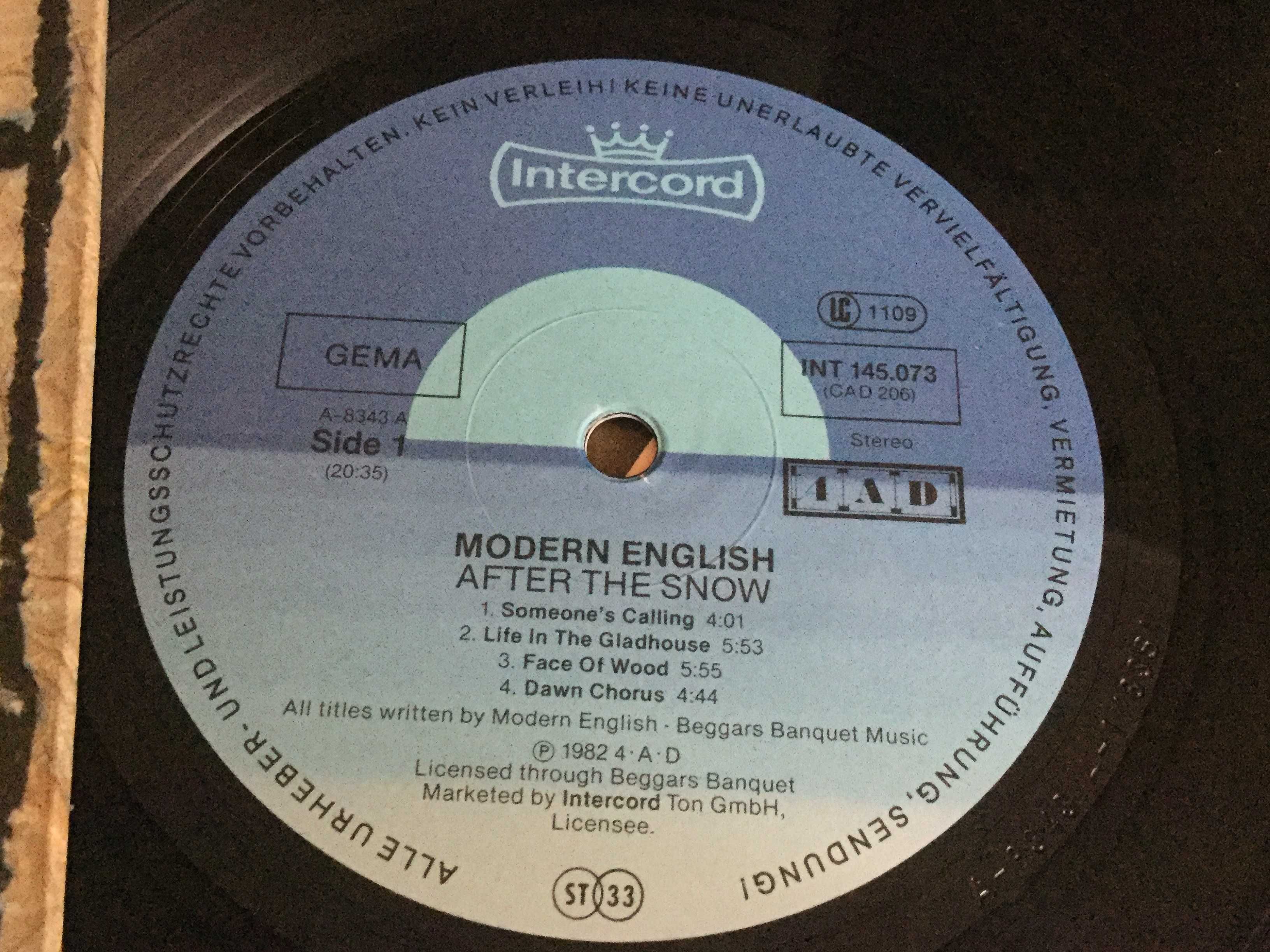 Modern English – After The Snow LP 1983r. 4AD New Wave