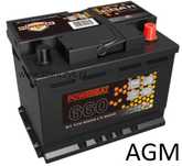 Akumulator POWERBAT 12 V 60Ah 660A START-STOP AGM