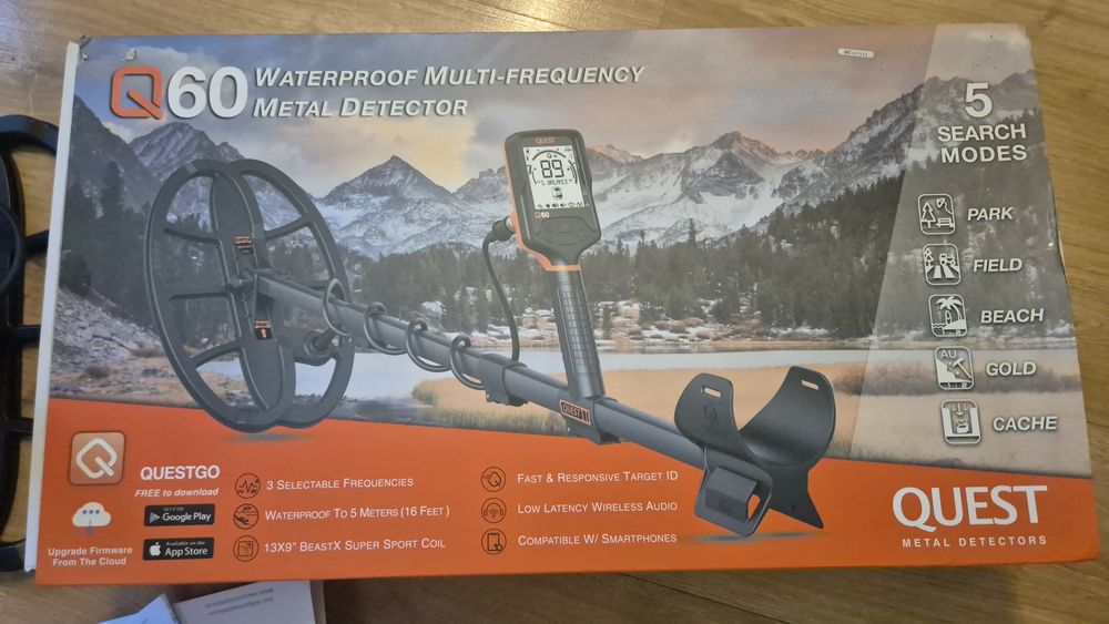 Quest Q60 wykrywacz metali, wodoszczelny.
