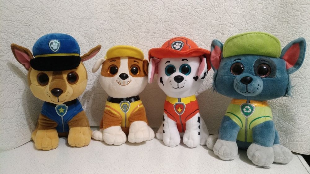 Гонщик,Маршал,Крепыш,Рокки Большие Глазастики Щенячий патруль Оригинал