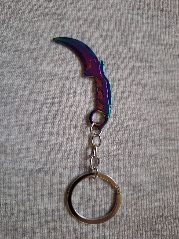 Nóż Brelok Holograficzny Gradient Karambit