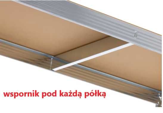 Metalowy REGAŁ MAGAZYNOWY 5 Półek Do Garażu Warsztatu Piwnicy NOWY