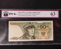 banknot 50 zł 1979 ser. BW PCG 63 EPQ (pierwsza seria rocznikowa)