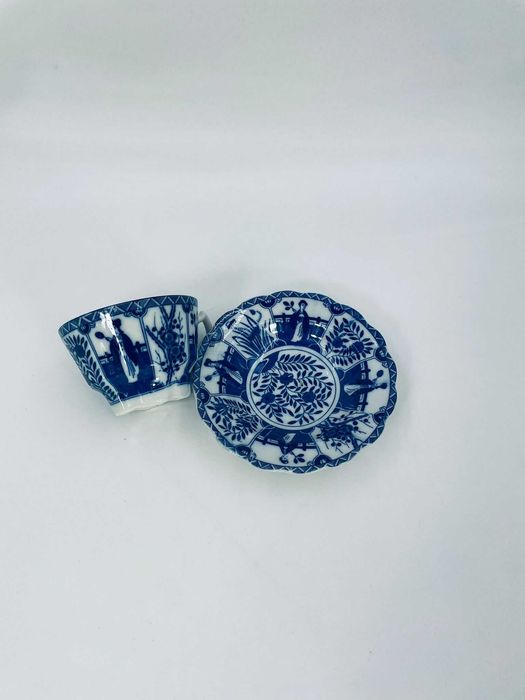 Zestaw śniadaniowy Filiżanka kolekcjonerska w stylu Chinoiserie