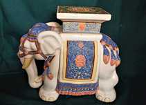 Banco Jardim Mesa Apoio Elefante Cerâmica
