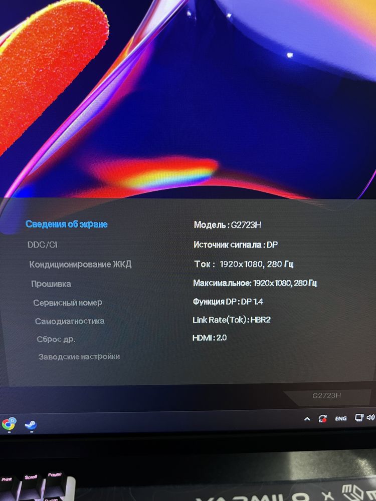 Монитор Dell g2723h full hd 280гц