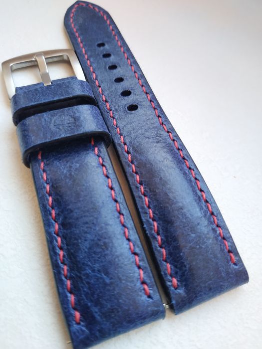 Pasek skórzany do zegarka 22/20 mm skóra Full Grain , szybki montaż