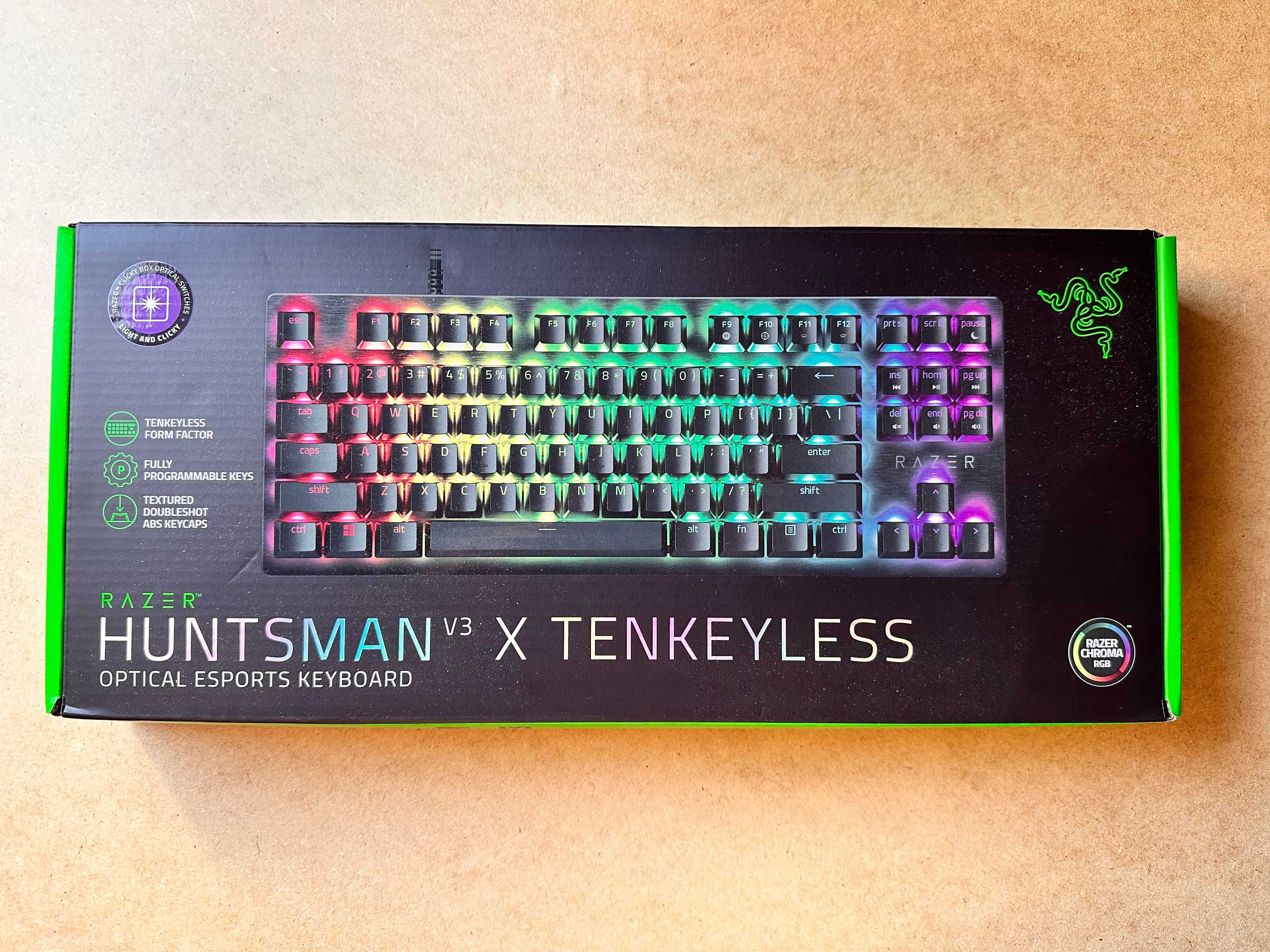 Teclado de gaming Razer Huntsman v3 Tenkeyless (novo)
