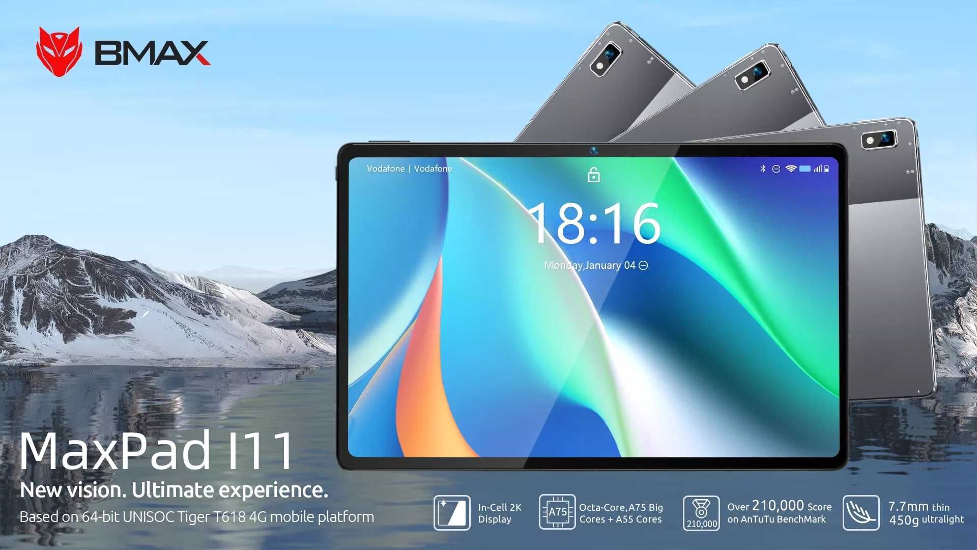 Планшет 10 дюймів BMAX I11 PLUS 16GB/256GB 4G LTE 10.4" T606