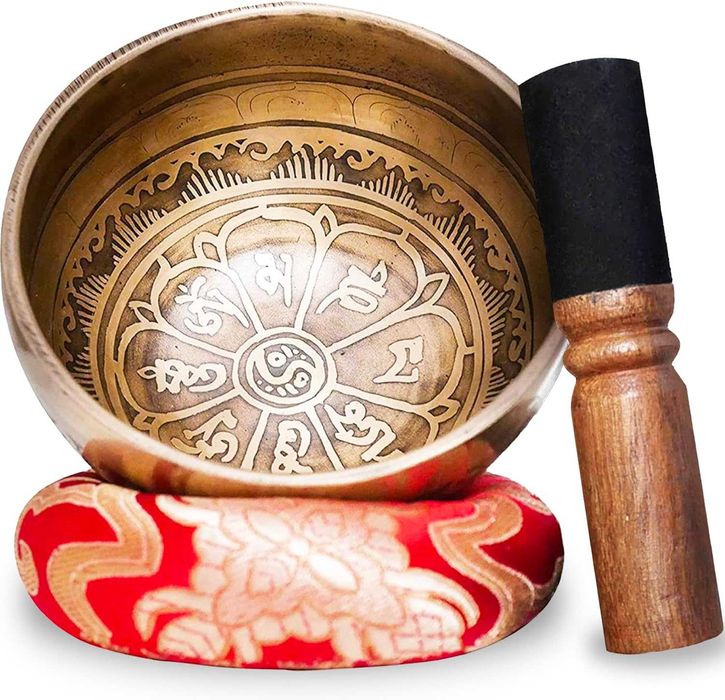 Rzemieślnicza Misa Tybetańska 7 metali Ręcznie Robiona w Nepalu Podusz