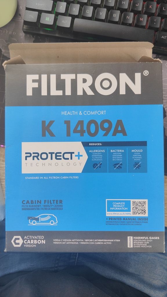 Filtr kabinowy Hyundai ix35 Filtron K 1409A K1409A węglowy