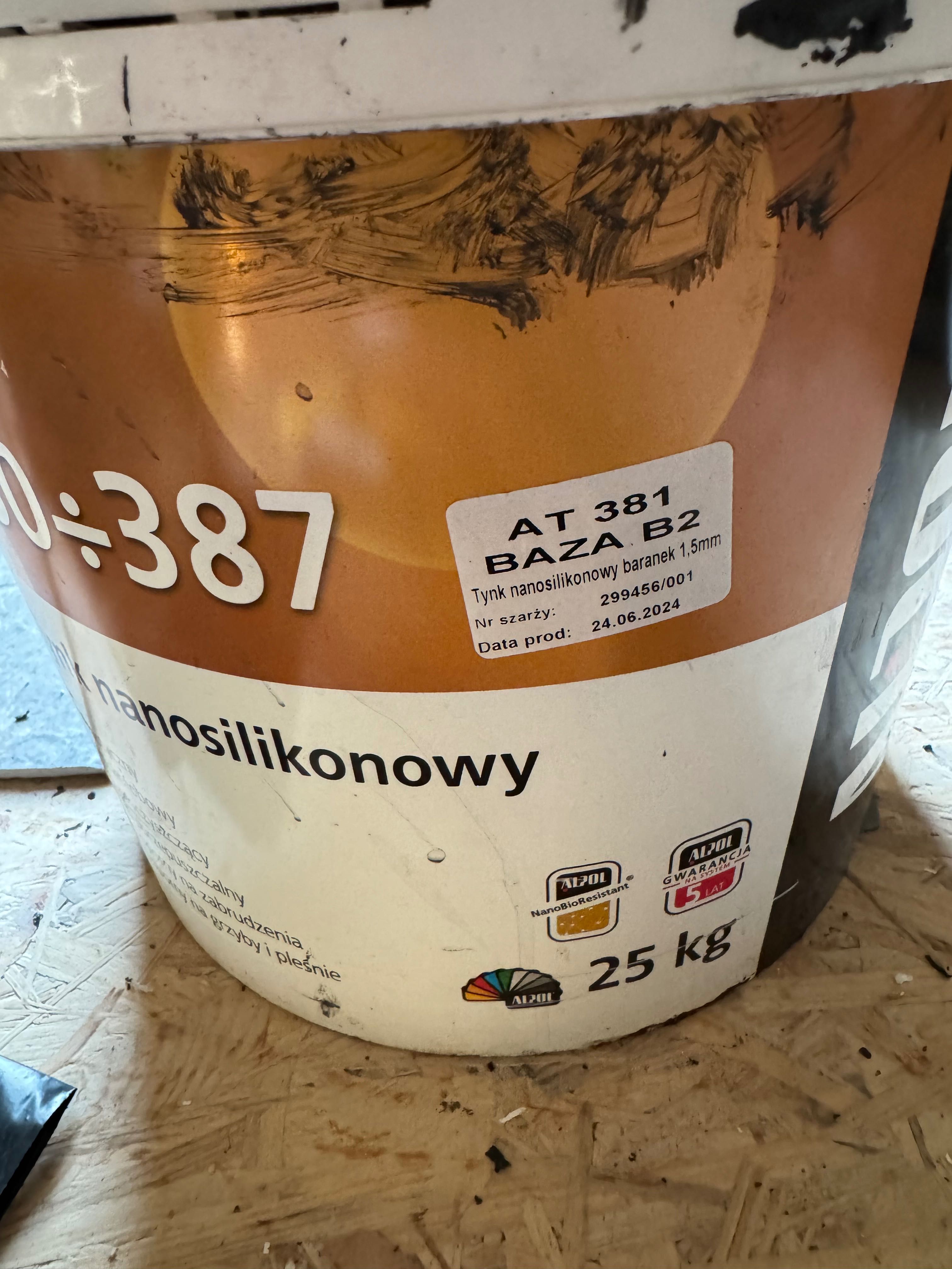 Tynk elewacyjny Alpol At381 nanosilikonowy antracyt RAL 7016