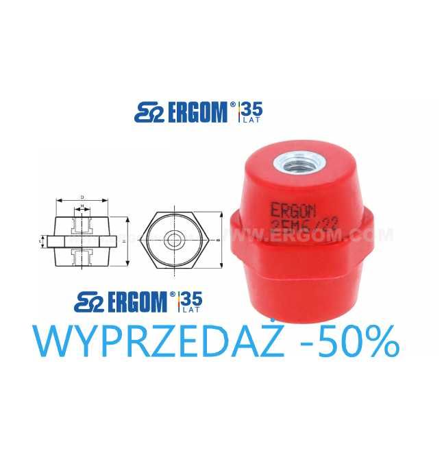 ERGOM Izolator wsporczy nN typ IWN2 - IWN2-25M6/22 (10 SZT.)