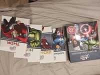 Kolekcja 4 komiksów Marvela z superbohaterami po angielsku.