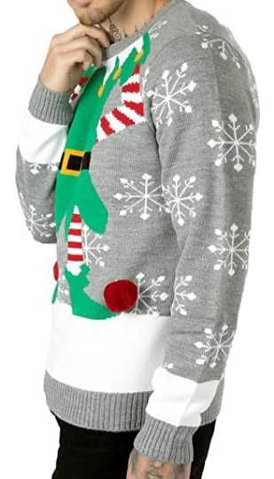 sweter świąteczny Elf świętego mikołaja prezent rozmiar M  christmas