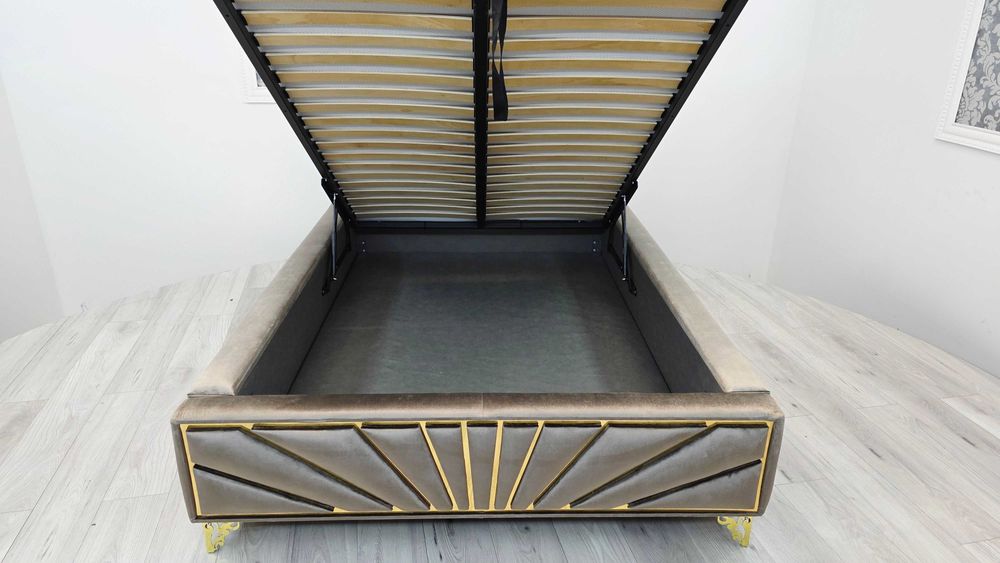 Łóżko Venus Deluxe czarne– elegancja i komfort w stylu glamour