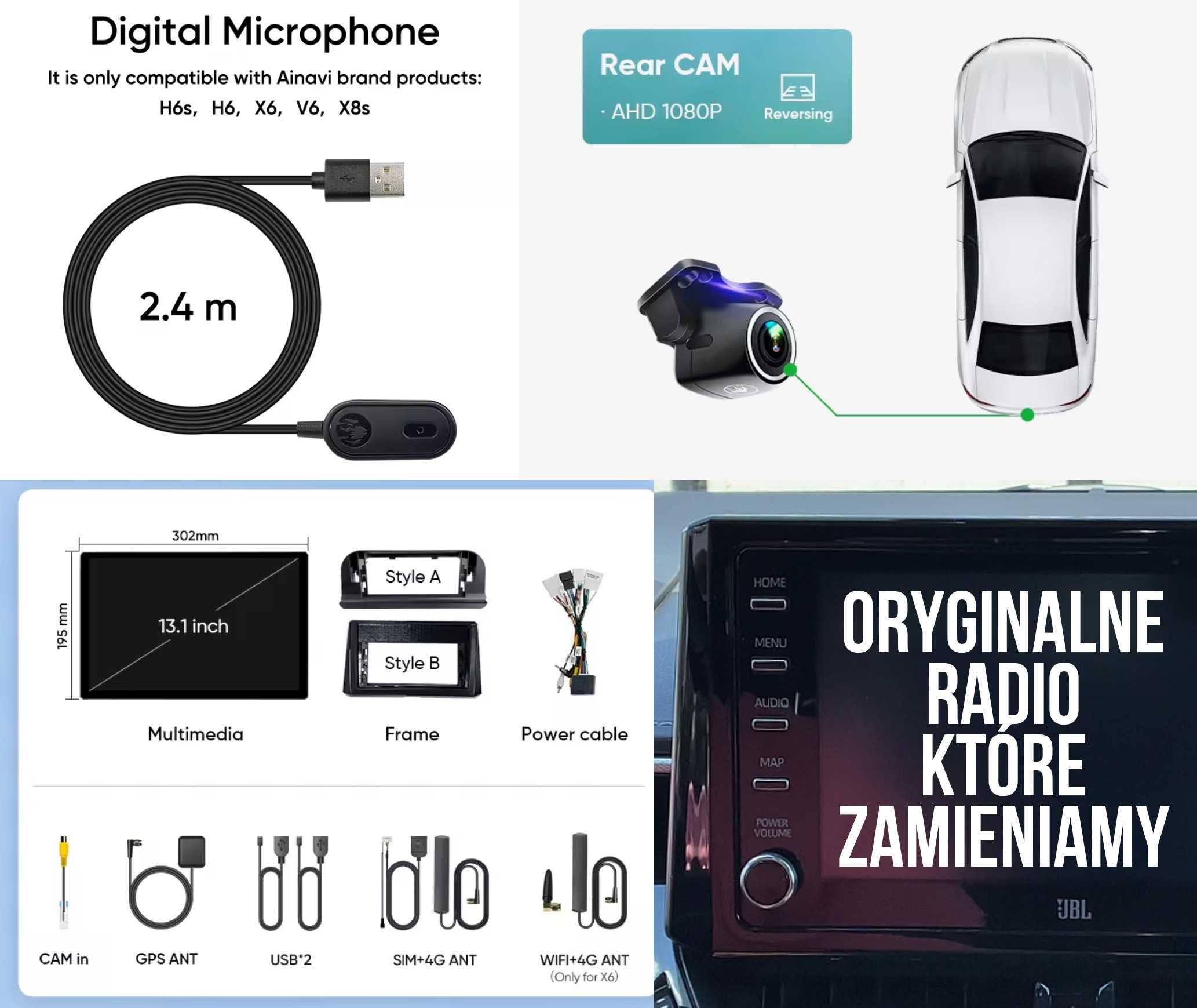 Ainavi X6 Toyota Corolla Rav4 Android Radio