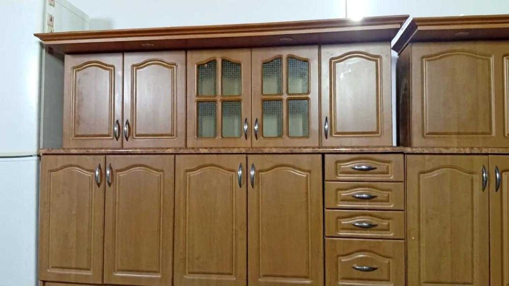 Zabudowa kuchenna meble + blat + oświetlenie + zlewozmywak