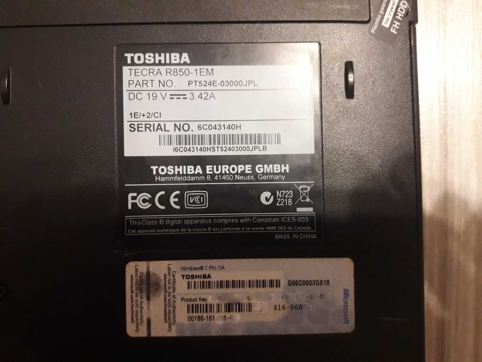 Sprzedam laptop Toshiba tecra R850-1EM