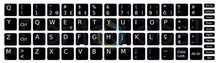 Teclado Autocolantes 13x13 preto layout Português