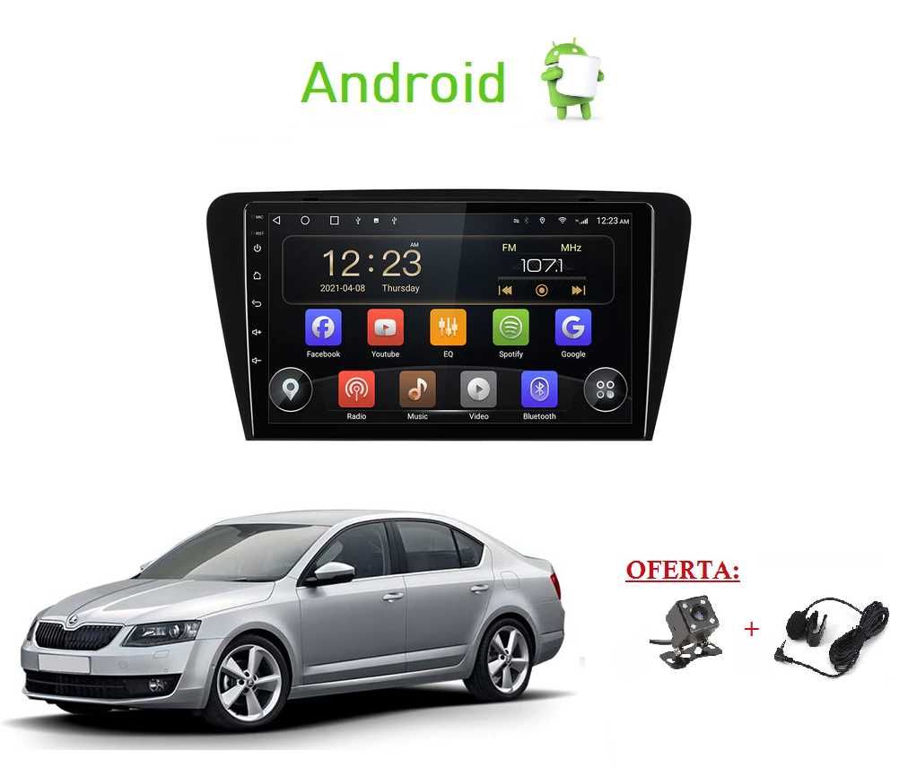 (NOVO) Rádio 2DIN • SKODA Octavia / Yeti / Rapid (4+32GB) • Android