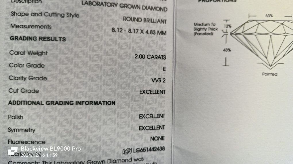 Diamantes  com certificado IGI