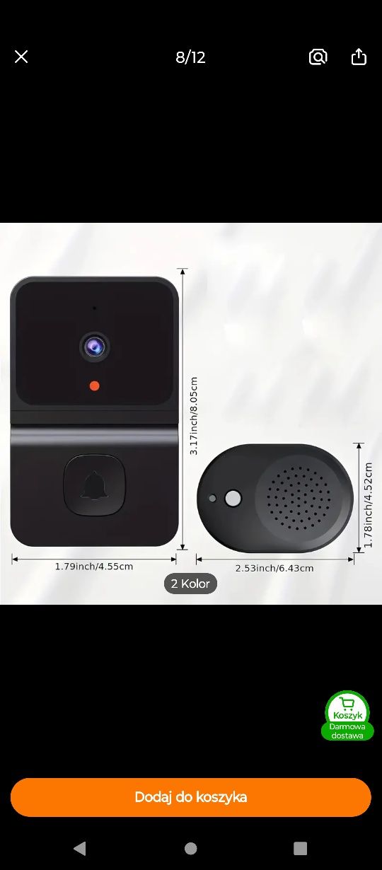 Inteligentny dzwonek do drzwi wifi
