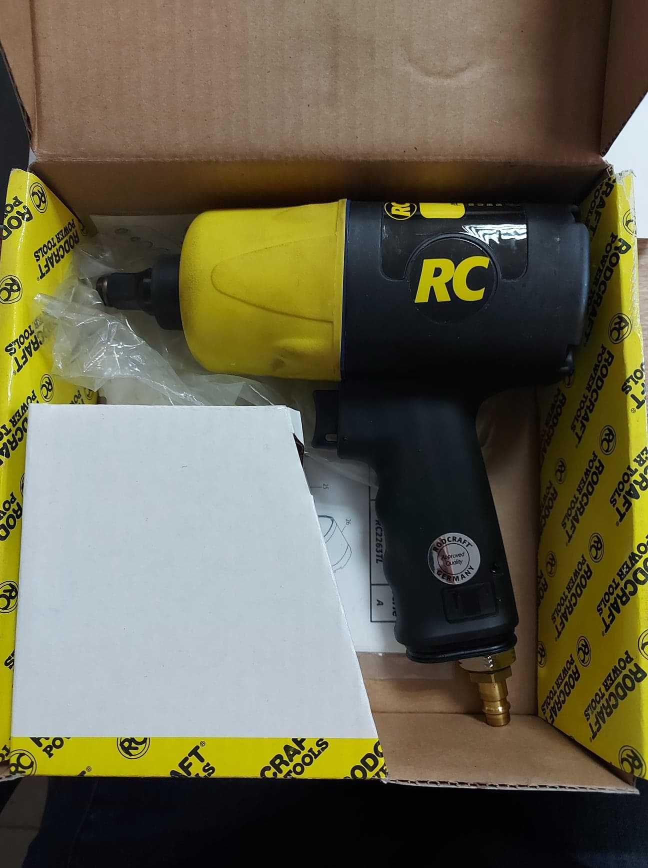 Nowy klucz udarowy 1/2" RODCRAFT z blokadą - idealny do serwisu kół
