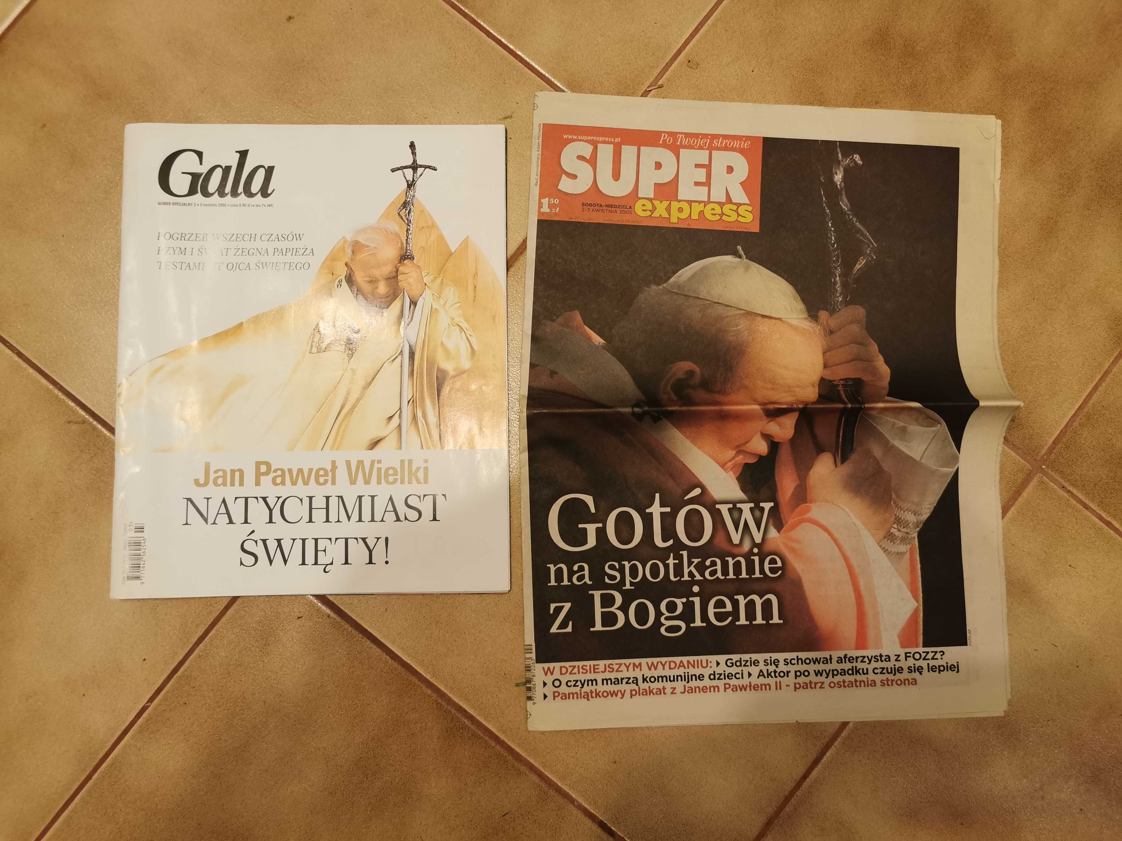 Jan Paweł II - pożegnanie - kolekcja gazet