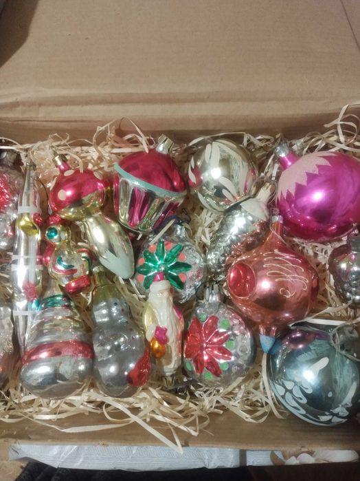 Ёлочные игрушки СССР, цена за набор (17 шт.)