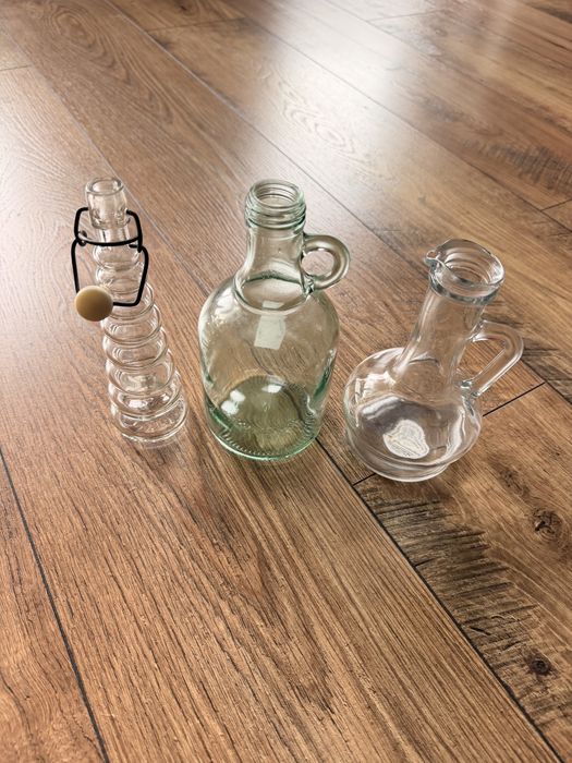 Dekoracyjna butelka na sok oliwę 3 sztuki 100 ml 250 ml 500 ml