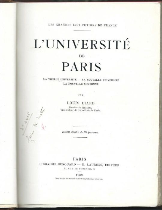 L'Université de Paris - Louis Liard