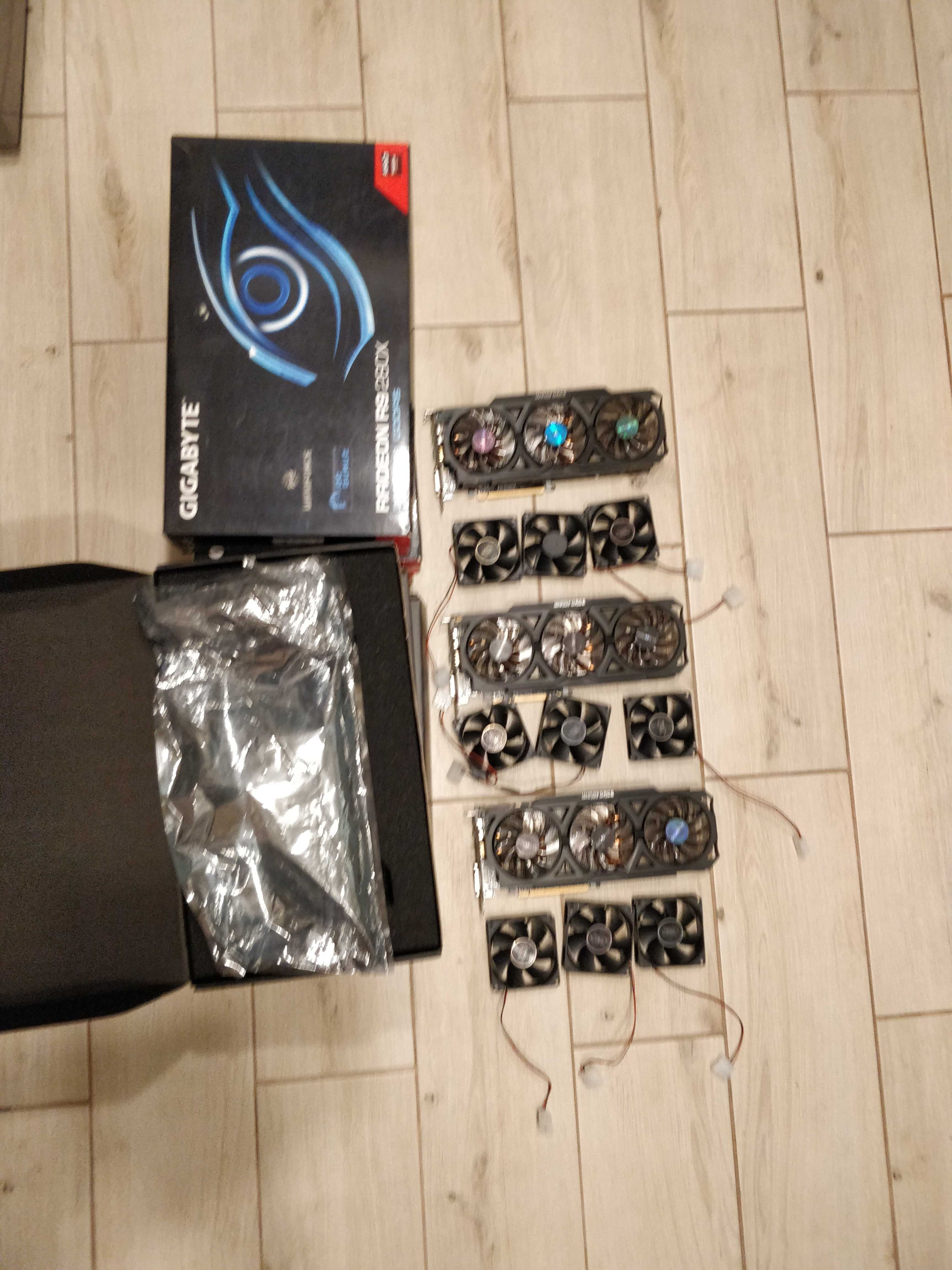 3 шт Gigabyte AMD R9 280x 3gb не работающие кулеры аналог PS4 FAT/Slim
