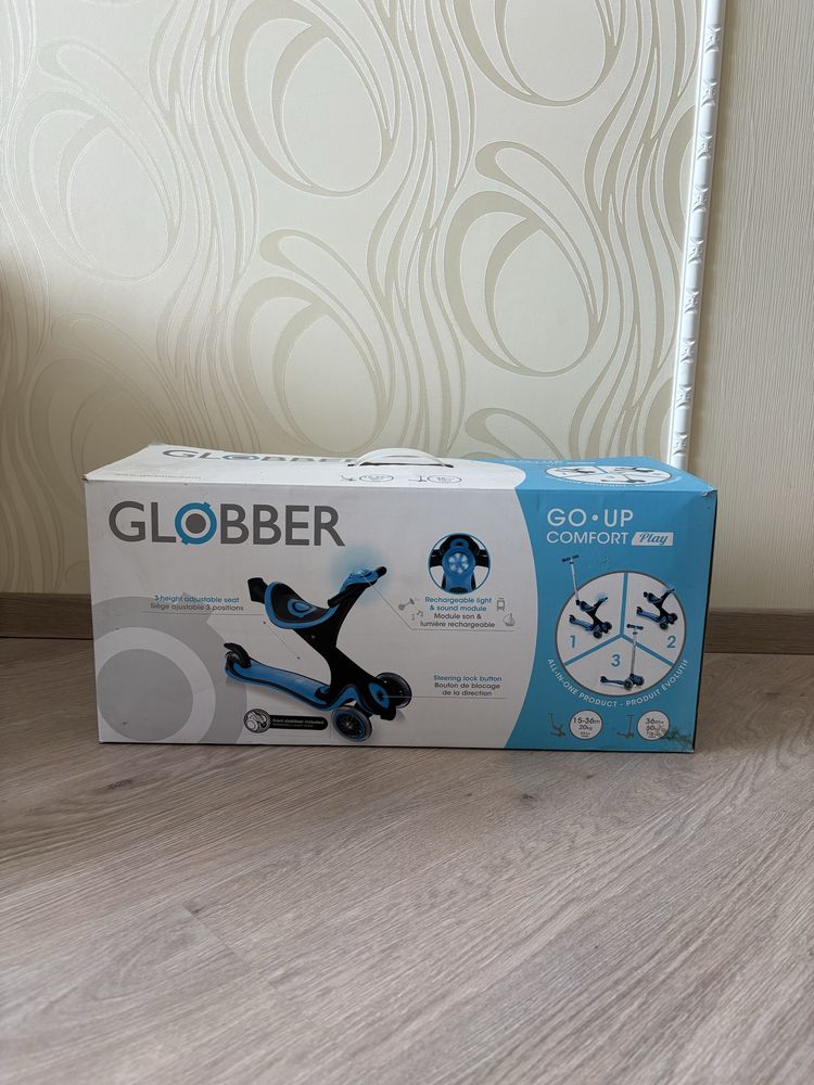 Самокат Globber Go up Comfort play 3 в 1 синій