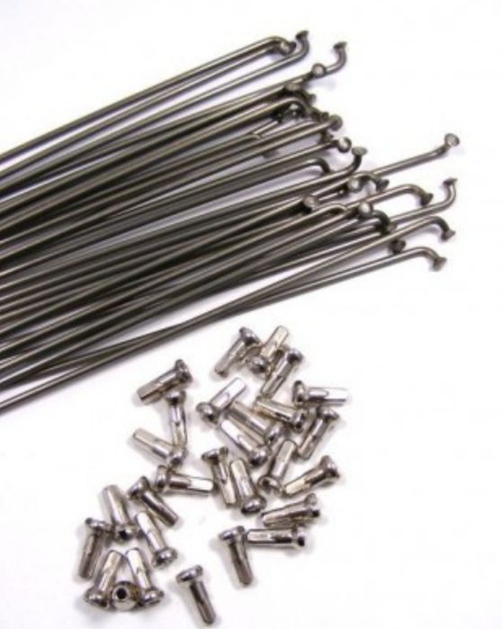 Szprychy rowerowe z nyplami, 10 szt